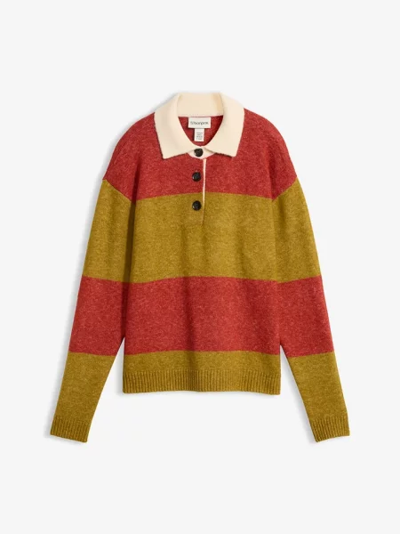Sweter z domieszką wełny brązowy