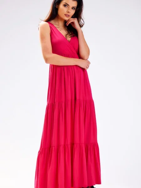 Рокля Awama червено