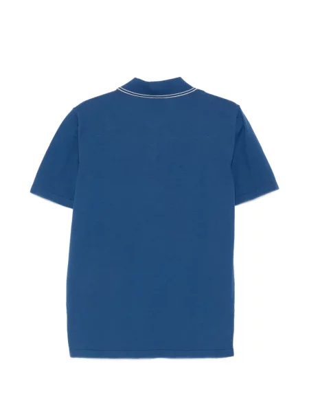 Tricou polo A.p.c. cu broderie albastru