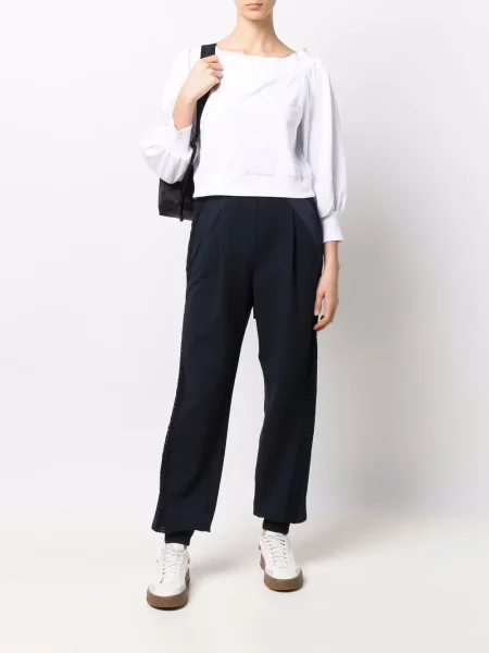 Pantaloni Alberta Ferretti alergare albastru