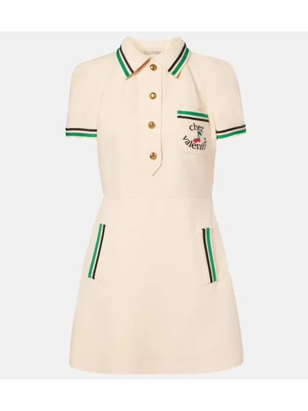 Sukienka Valentino z krepy beżowa