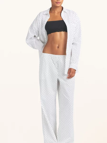 Skims Piżama Cotton Poplin schwarz