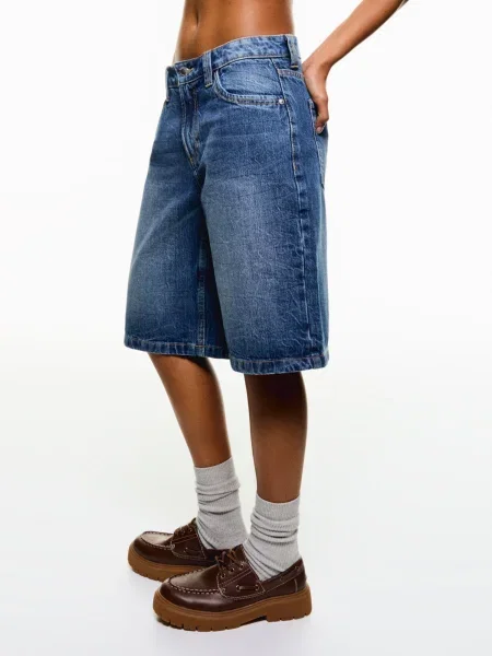 Bershka Jeans denim albastru