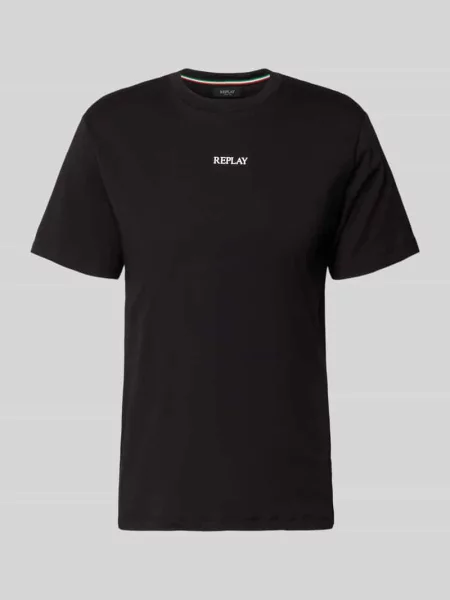 Krój regular fit T-shirt z detal z logo G-star Raw czarna