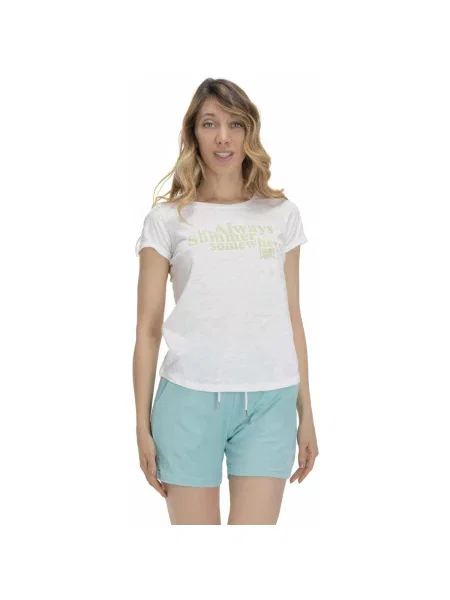 Scurt tricou Leone 1947 cu mâneci scurte business alb
