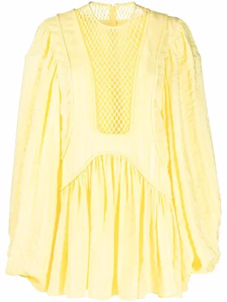 Rochie Stella Mccartney plasă de costum galben