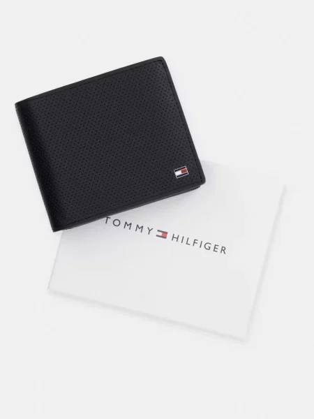 Tommy Hilfiger портфейл мъжки от кожа черно