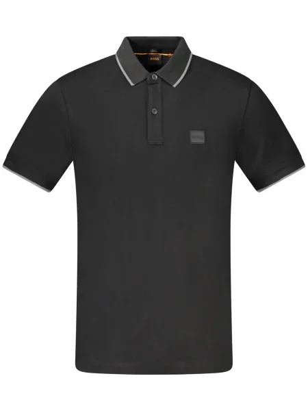 Scurt tricou polo Boss cu mâneci scurte negru