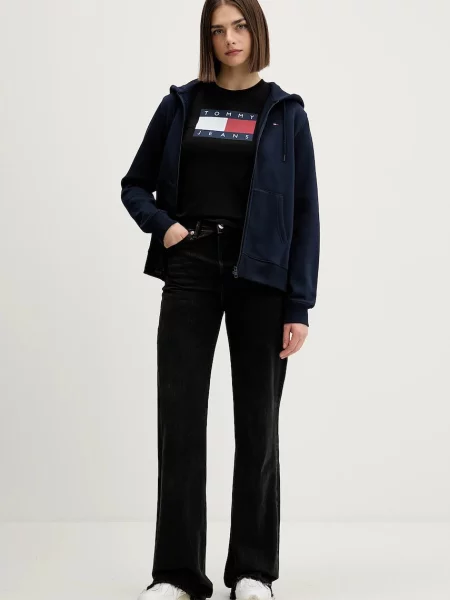 Tommy Jeans kratka majica črna