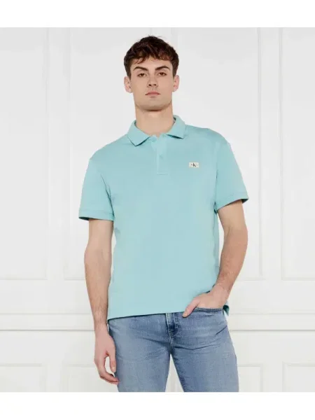Calvin Klein Jeans Pólóing Regular Fit kék