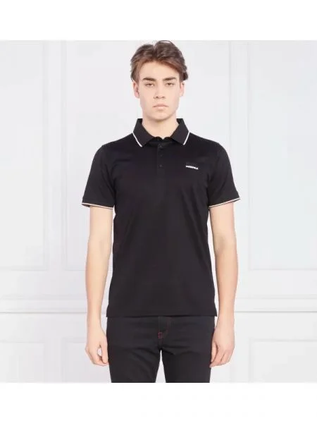 Karl Lagerfeld Tenisz póló Regular Fit fekete