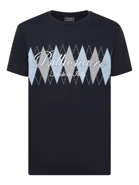 Tricou Billionaire cu decolteu rotund albastru