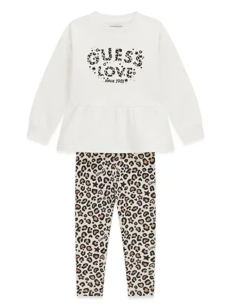 Guess Set bluză și leggings Crem bej