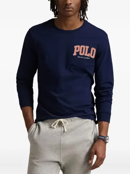 Tricou polo Polo Ralph Lauren cu dungi cu două rânduri de nasturi cu aplicații negru