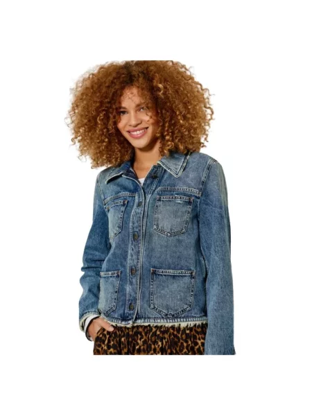Kamizelka jeansowa Five Jeans niebieska