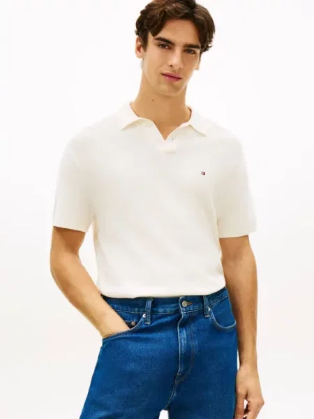 Tricou polo Tommy Hilfiger bej