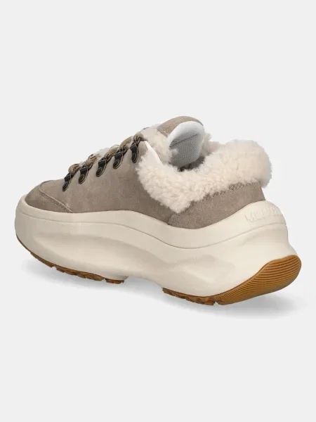 Moon Boot velúr sportcipő MB CITY SHEARLING bézs