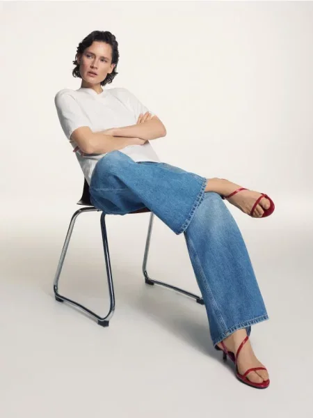 Босоножки Reserved на высоком каблуке красные