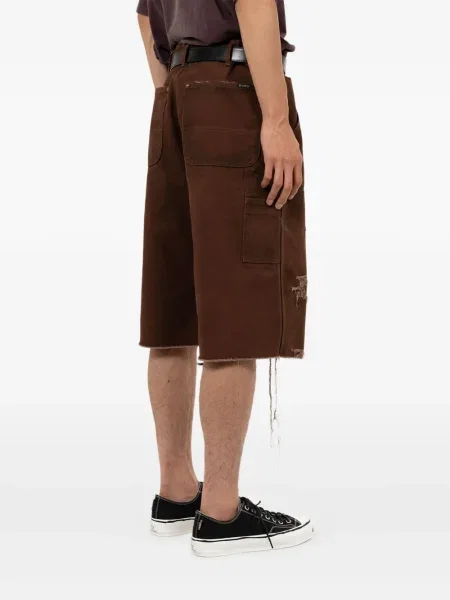 Pantaloni scurți Kamiya zdrențuiți maro
