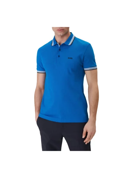 BOSS Green koszulka polo Paddy Mężczyźni jednolity M niebieski