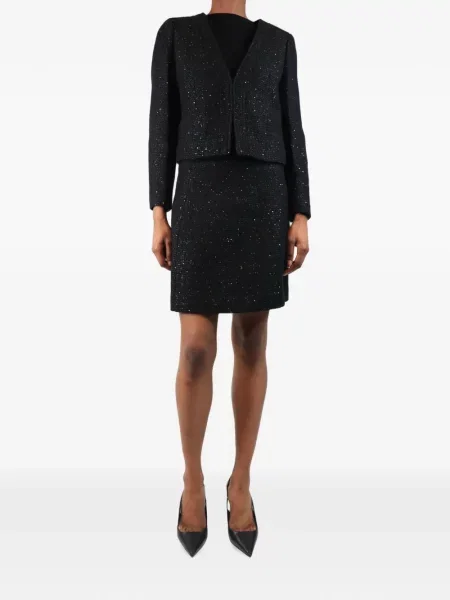 Fustă J.crew cu paiete din tweed negru