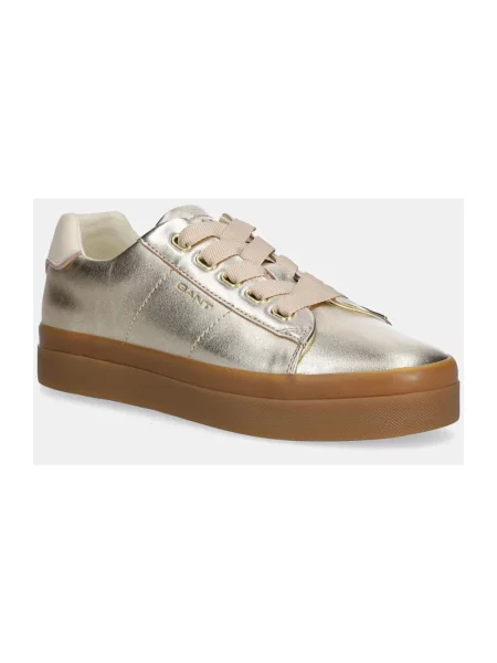 Sneakersy Gant skórzane żółte