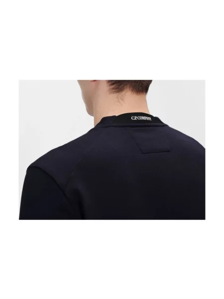 Bluza C.p. Company z okrągłym dekoltem niebieska