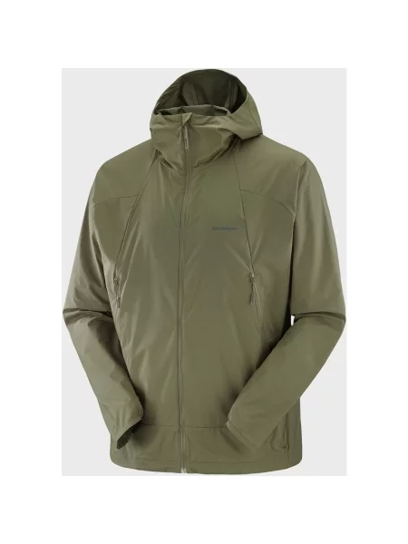 Kurtka z kapturem Salomon Outwind khaki S zielona