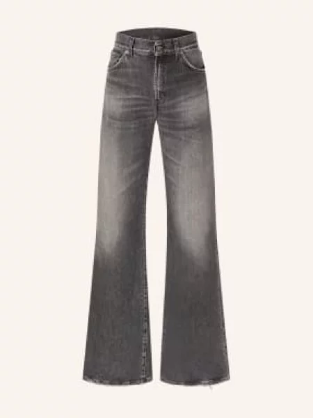 Dondup Džíny S Širokými Nohavicemi Amber denim black černé