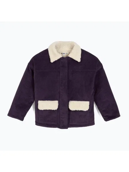 Gyerek dzseki KID STORY Teddy short legs/big dreams. Méret: lila