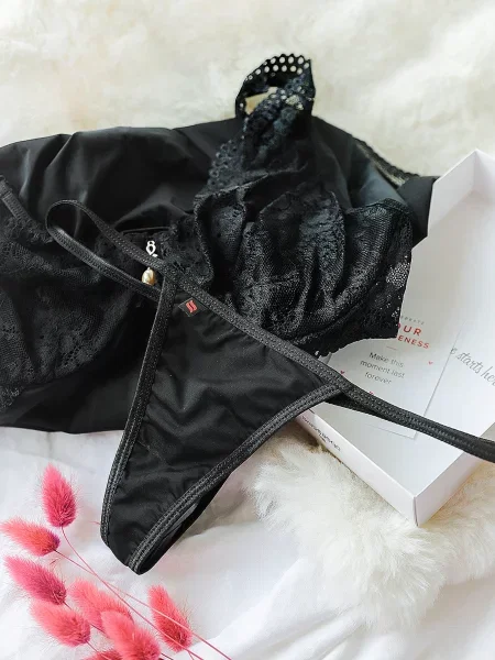Комплект: бэби-долл и трусики Комплект_Obsessive_Luvae_babydoll чорний