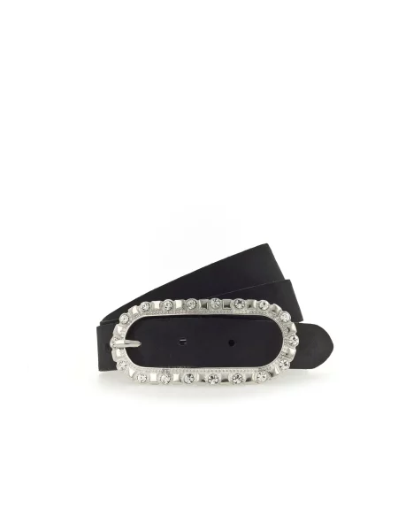 TAMARIS Remen / srebro / prozirna crna