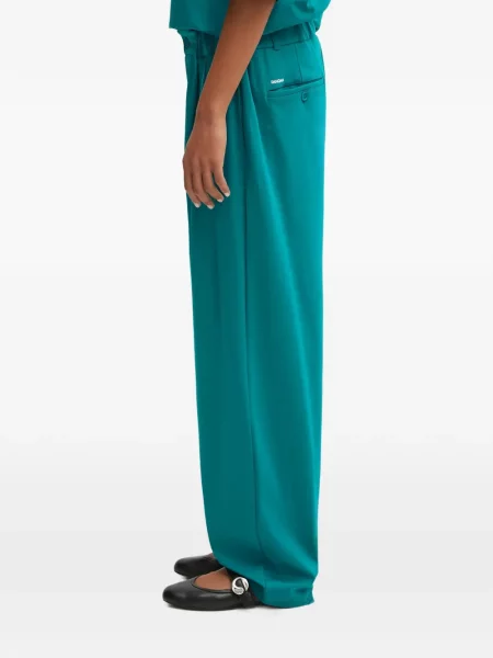 Pantaloni Pangaia plisate verde