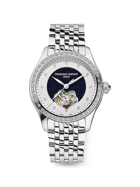 Ceas Frederique Constant cu motiv cu inimi albastru