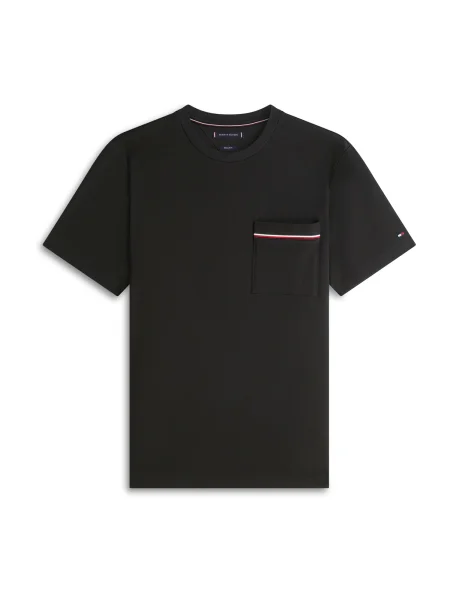 TOMMY HILFIGER Tricou bleumarin / roșu alb negru