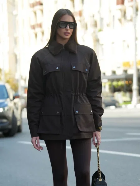 Тренч Jadone Fashion Verona_choko темно-коричневий коричневий