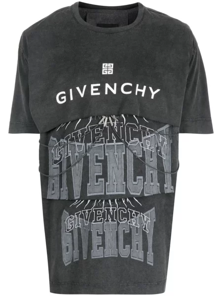Scurt tricou Givenchy cu imagine gri