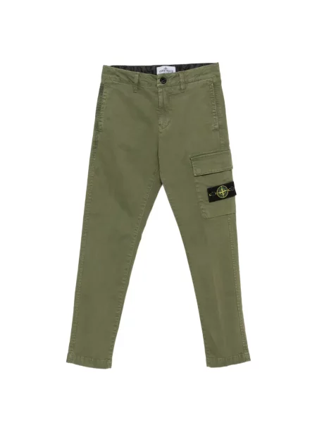 Spodnie cargo dziecięce Stone Island zielone