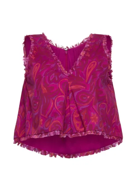 Bluză Cinq A Sept cu model paisley roz