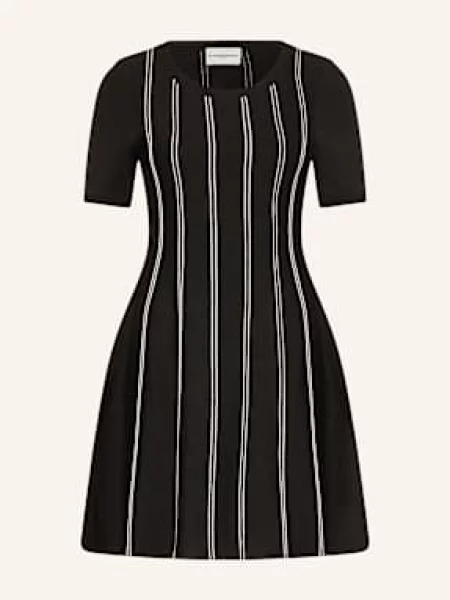 Claudie Pierlot Sukienka Z Dzianiny schwarz biała