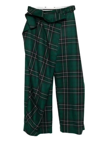 Pantaloni Jw Anderson în carouri verde