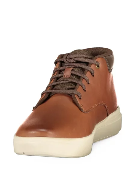 Fűzős csipkés sneaker Timberland autogrammal barna