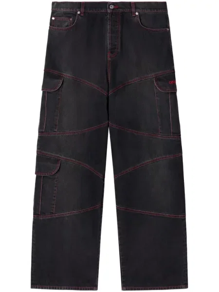 Blugi drepți Off-white alb