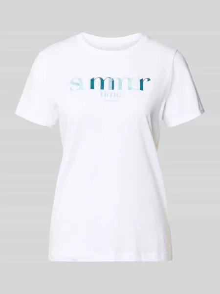 Męski t-shirt o kroju regular fit z czystej bawełny Tom Tailor biała