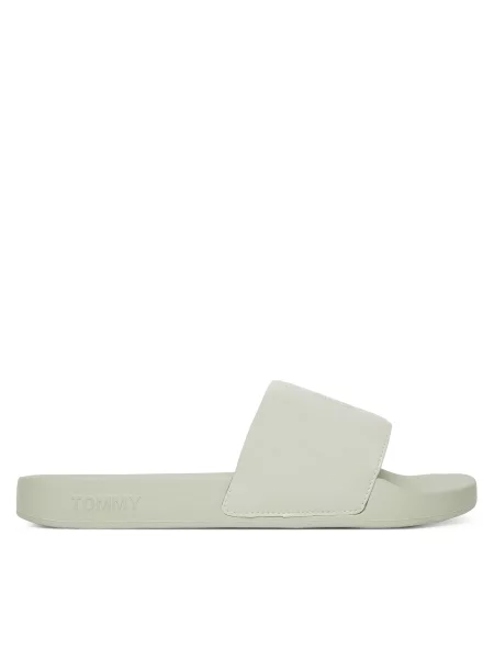 Šlepetės Tommy Jeans Flag Pool Slide Patent žalia
