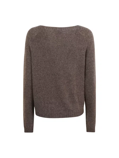 Sweter Roberto Collina wełniany brązowy