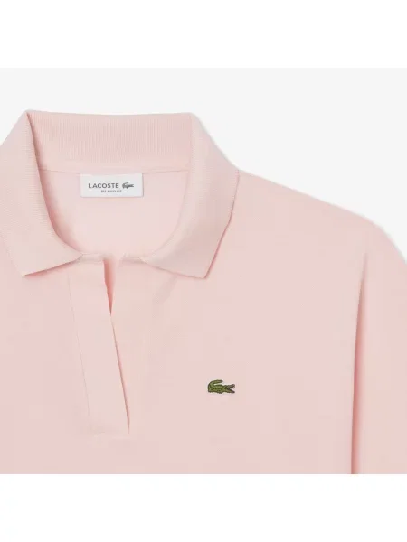 Lacoste Koszulka Polo Fluid Piqué O Swobodnym Kroju różowa