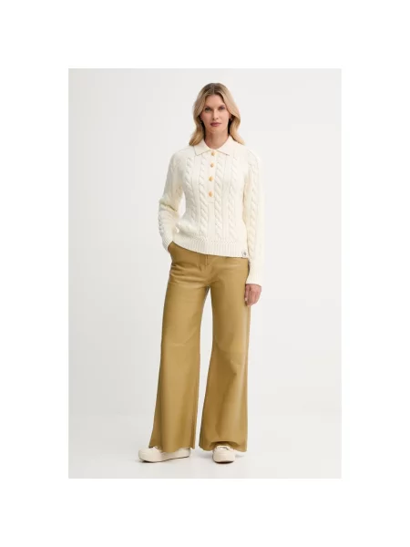 Sweter Bally wełniany beżowy