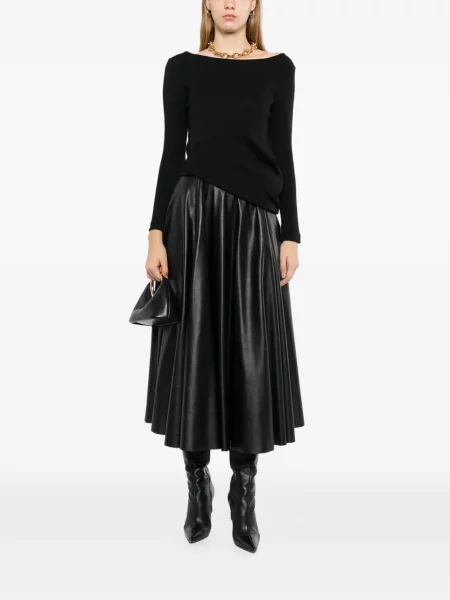 Ασύμμετρος μακρύς πουλόβερ Jil Sander μαύρο