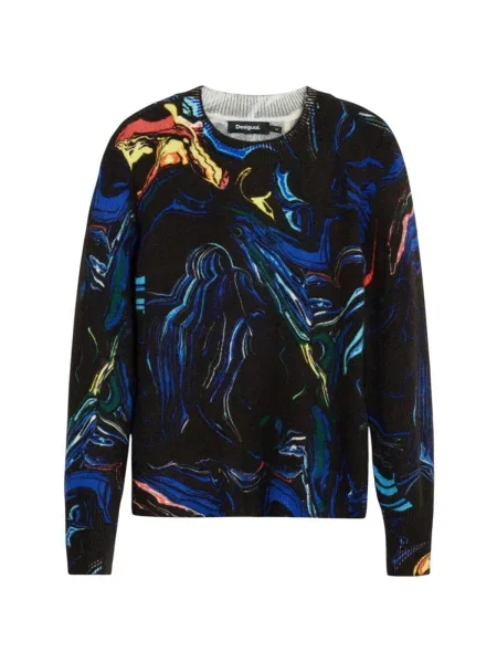 Sveter Desigual BUTTERFLY LACROIX čierna